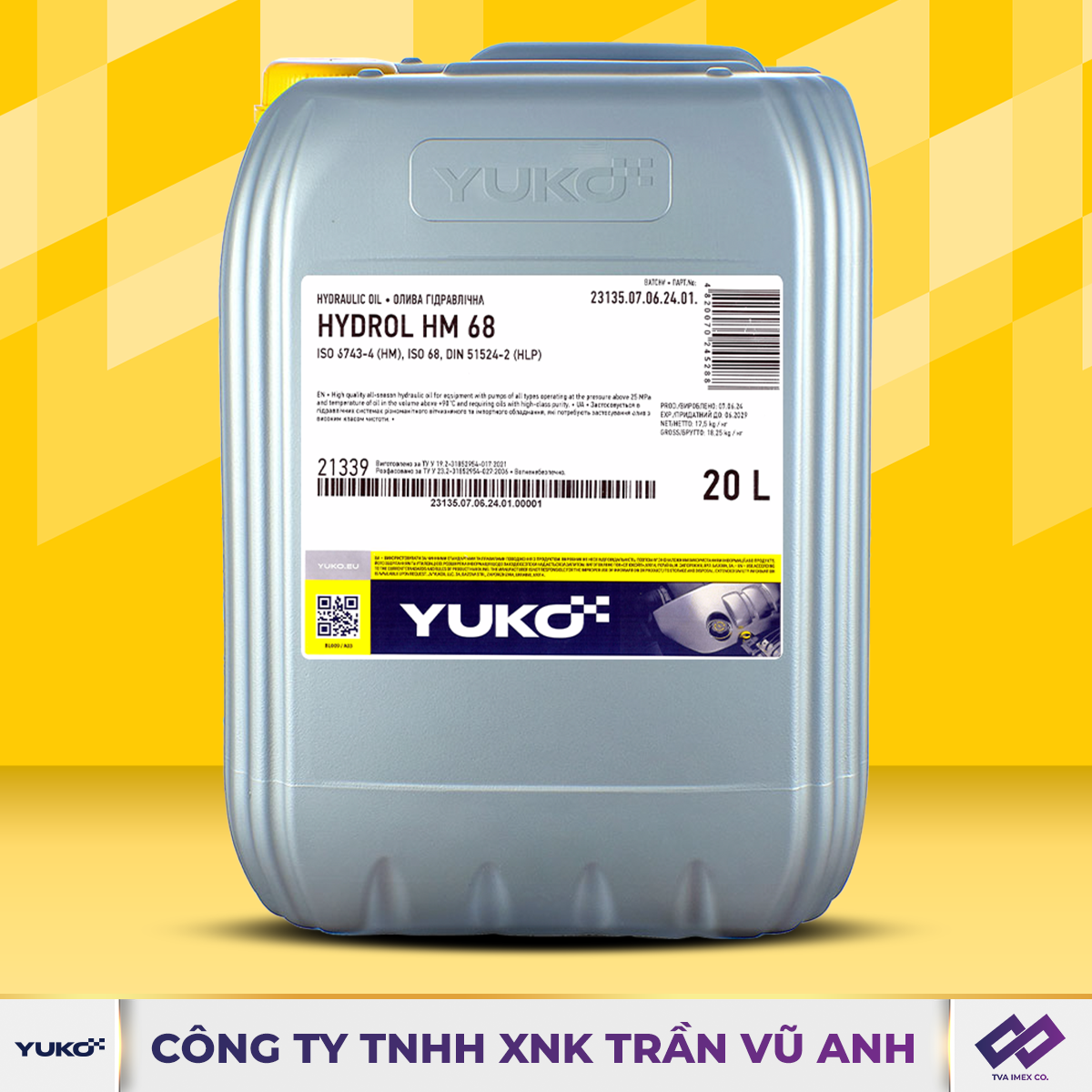 YUKO HYDROL HM 68 20L
